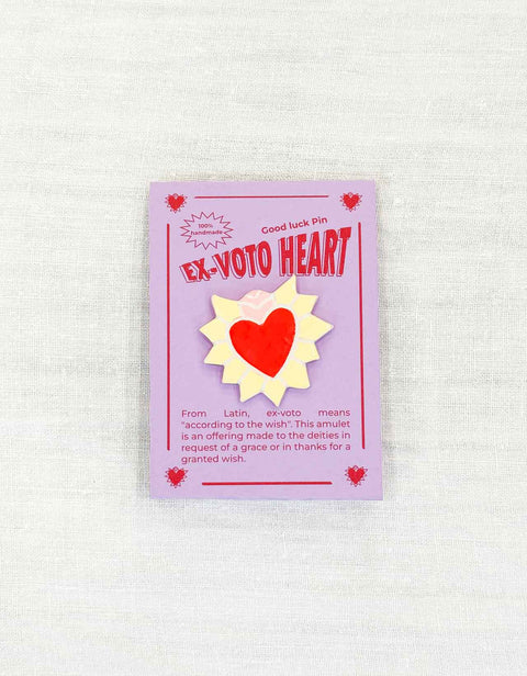 Pin's céramique Ex voto Jaune