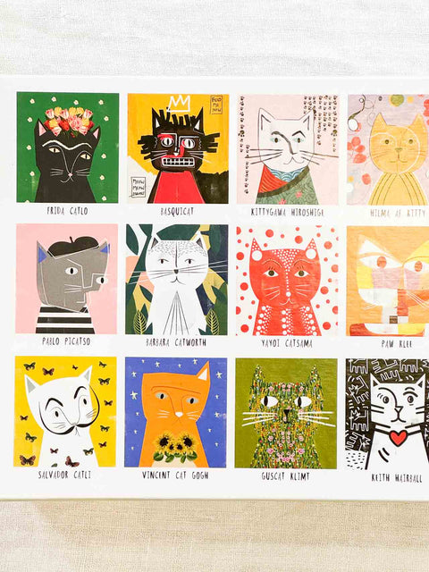 Puzzle 1000p - Art cats