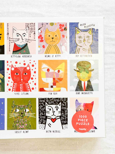 Puzzle 1000p - Art cats