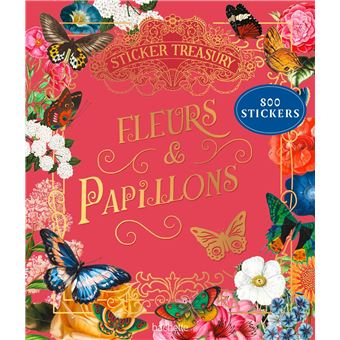 800 Stickers Fleurs & papillons