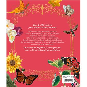 800 Stickers Fleurs & papillons