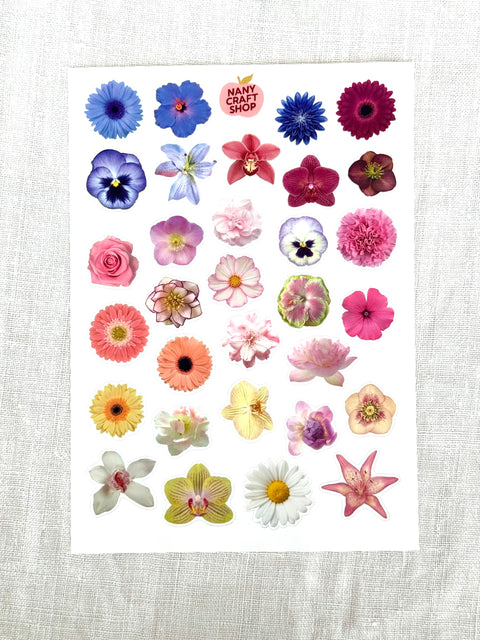 Planche Stickers A5 Fleurs