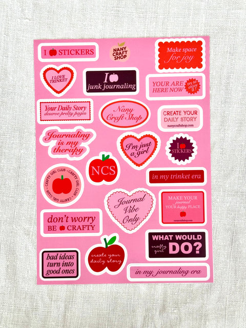 Planche stickers A5 Journaling & crafting