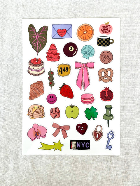Planche stickers A5 Minis dessins