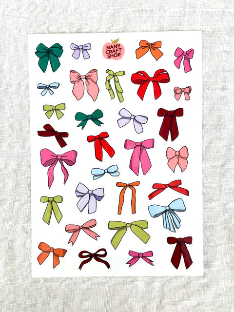 Planche stickers A5 Noeud coloré