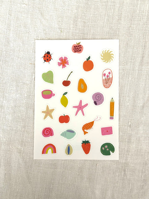 Planche stickers A6 Eté Minis