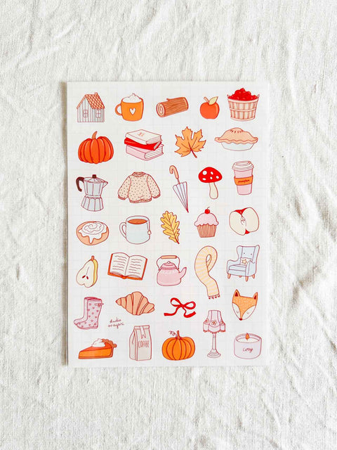 Planche stickers A5 Automne