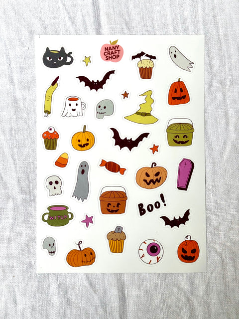 Planche Stickers A5 - Halloween