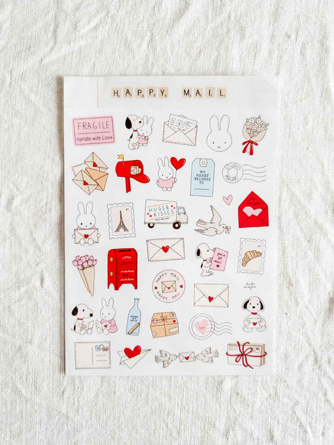 Planche stickers A5 Happy Mail
