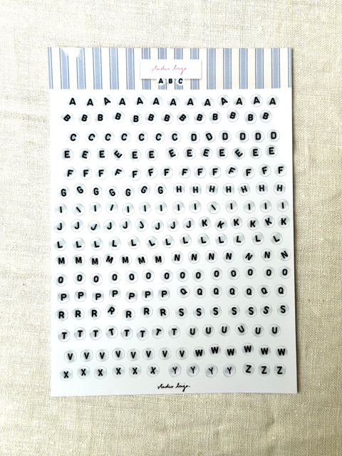 Planche Stickers - Lettres aesthetic