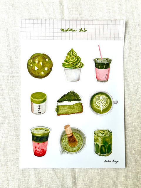 Planche Stickers - Matcha lover club