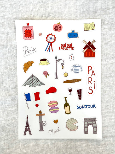 Planche Stickers A5 - Paris
