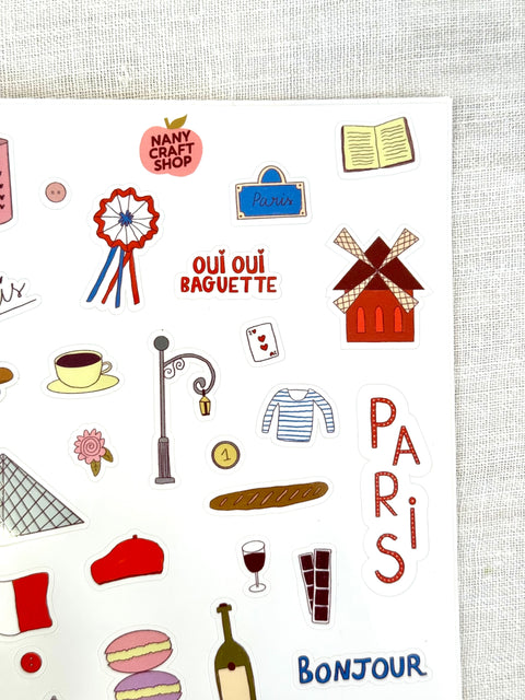 Planche Stickers A5 - Paris