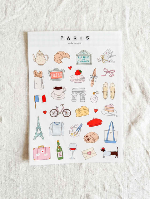 Planche stickers A5 Paris