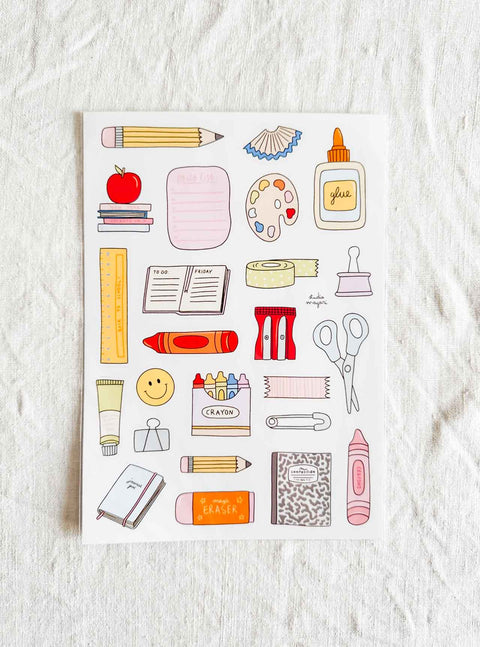 Planche stickers A5 School