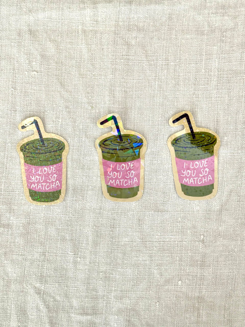 Stickers I love you so matcha