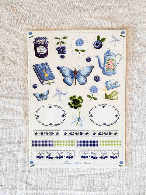 Planche stickers Myrtille
