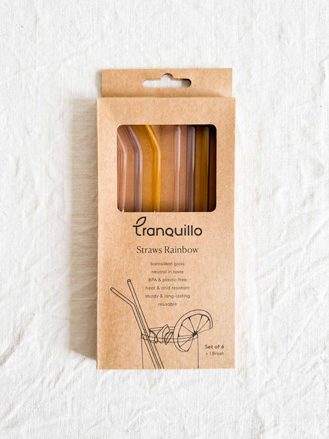 Paille en verre Pastel