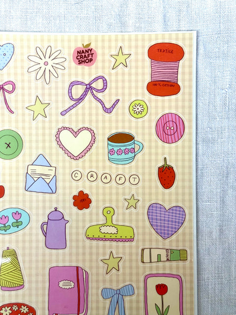 Planche stickers A5 - Pastel Printemps