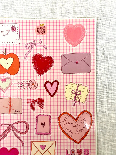 Planche Stickers A5 - Saint valentin