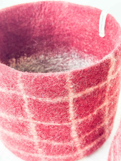 Cache pot feutrine Burgundy