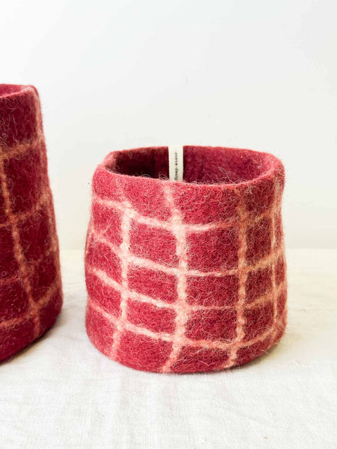 Cache pot feutrine Burgundy