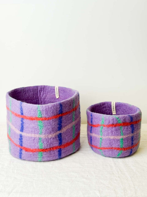 Cache pot feutrine Lilac multi