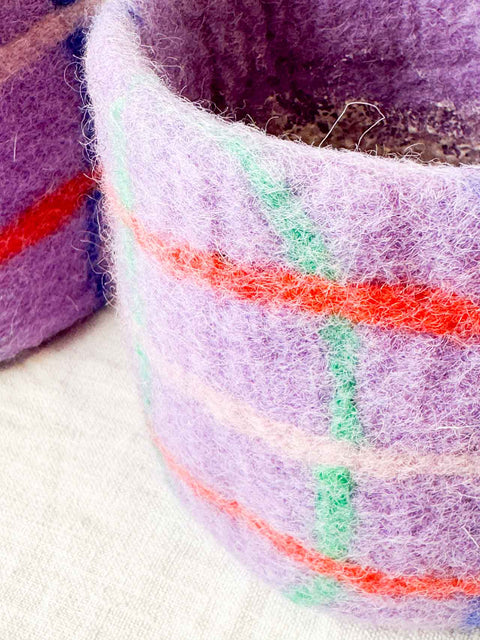 Cache pot feutrine Lilac multi