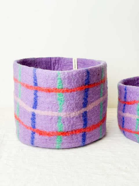 Cache pot feutrine Lilac multi