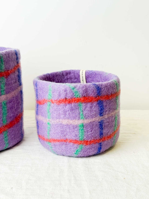 Cache pot feutrine Lilac multi