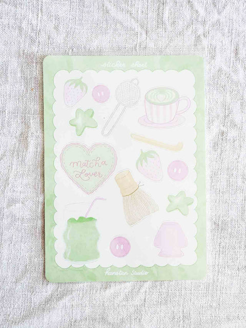 Planche stickers Matcha lover