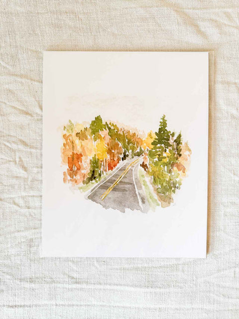 Affiche Route d'automne