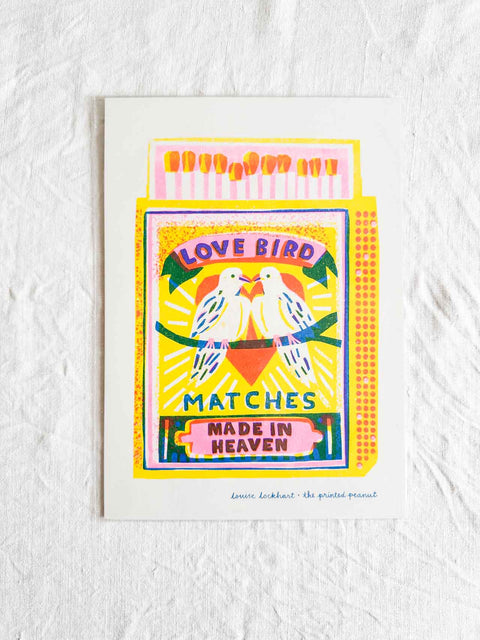 Affiche Risographie Love bird A4