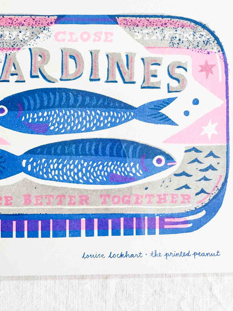 Affiche Risographie Sardines A4