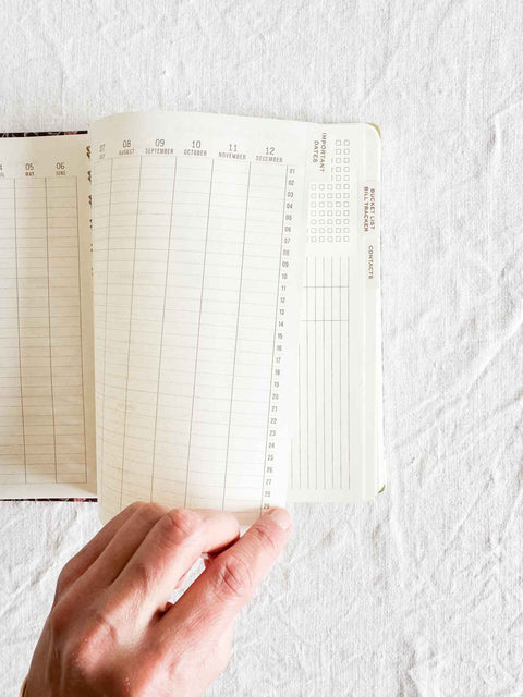 Agenda Vintage Floral - Burgundy