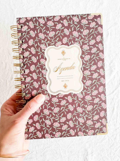 Agenda Vintage Floral - Burgundy