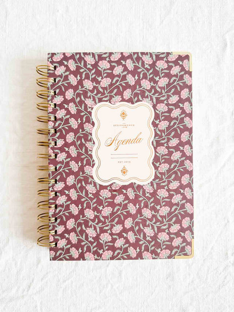 Agenda Vintage Floral - Burgundy