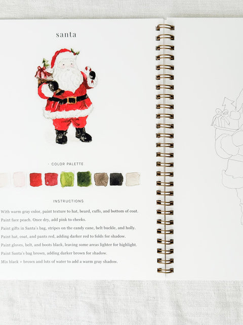 Cahier d'aquarelle Noël Classique