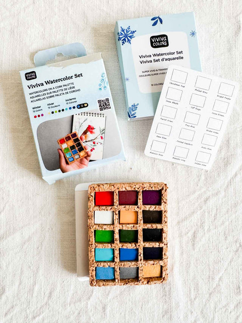 Palette d'aquarelle x15 Winter