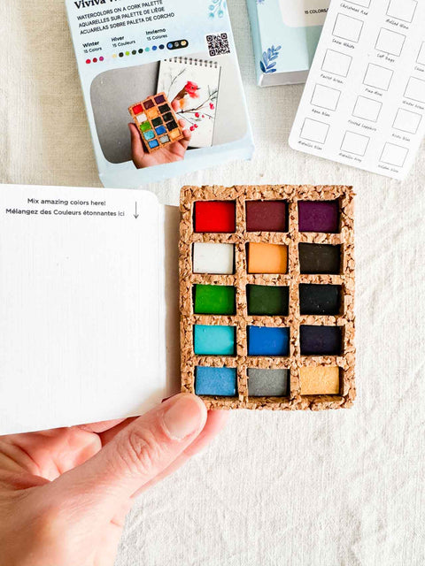 Palette d'aquarelle x15 Winter