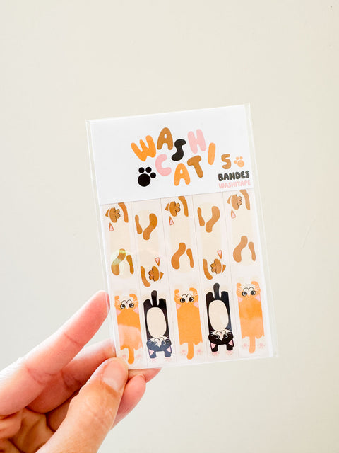 Bande washi tape Chats