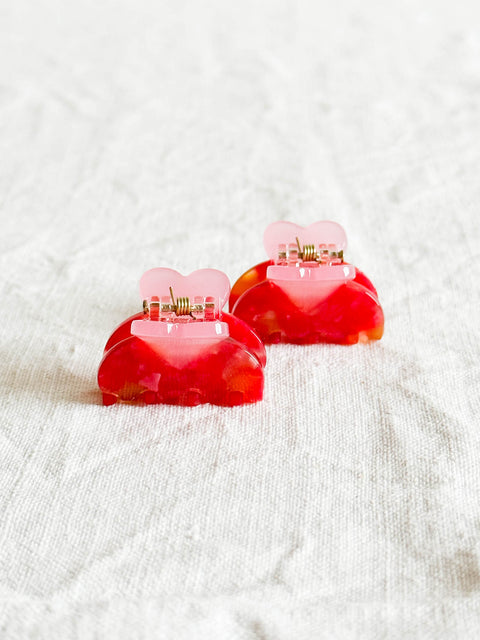 Lot de 2 mini pinces coeur