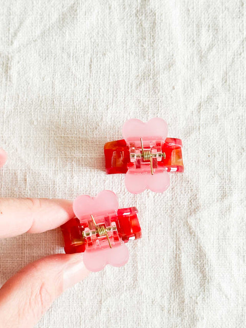 Lot de 2 mini pinces coeur