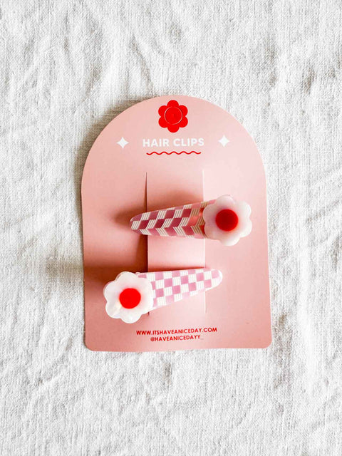 Lot de 2 Barrettes Marguerite