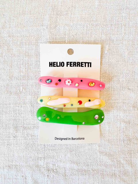 Pack de 3 barrettes coloré