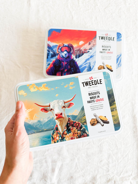 Boîte métal biscuits - Vache