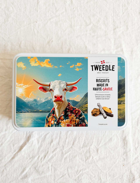 Boîte métal biscuits - Vache