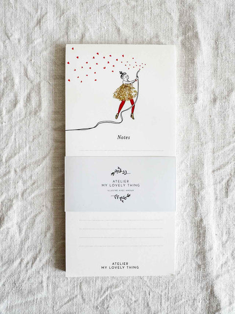 Bloc notes - Jet de cœur