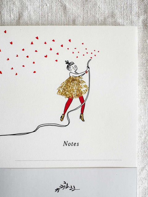 Bloc notes - Jet de cœur