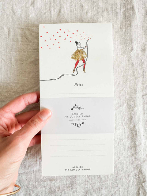 Bloc notes - Jet de cœur